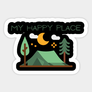 My Happy Place (campsite) Sticker
